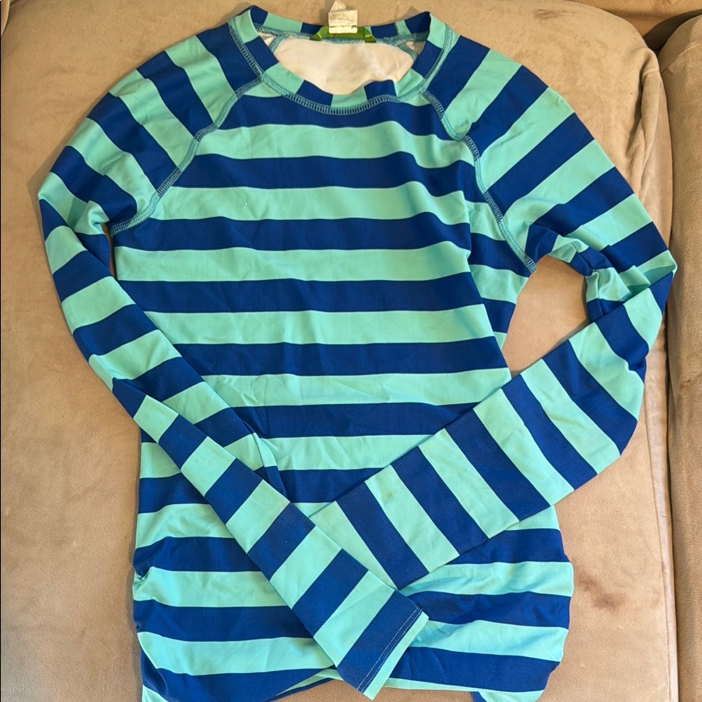 Next Blue and Teal Striped Shirt
